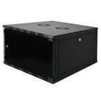 Canovate Eko Serisi 9U 540x400 mm Yan Panelli Tek Gövdeli Siyah Duvar Tipi Kabinet