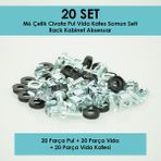 Canovate Rack Kabinet M6 Çelik Cıvata Pul Vida Kafes Somun Seti