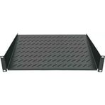 Canovate RAL9005 2U Önden Bağlamalı D 250 mm 19 inç Siyah Kabinet Rafı