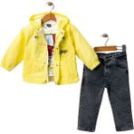 Canöz Kid VINTAGE YAĞMURLUKLU ERKEK TAKIM - 2 Yaş - Sarı