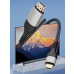 Canpay Bir ucu Type-C Bir Ucu HDMI Kablo (1.8mtr)-(8K@60Hz) Görüntü Kalitesi 3D Görsel Efekt Destekli