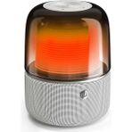 Canpay Bluetooth Kablosuz Hoparlör Rgb Işıklı ve 360° Stereo Sesle Taşınabilir Dış Mekan Eğlencesi Beyaz - Siyah