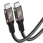 Canpay Type-C Uyumlu USB-C, Thunderbolt 3 ve DisplayPort ile İki Ucu Type-C 20Gbps 4K@60Hz 20Cm PD Kablosu