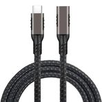 Canpay Type-C'den PD (Power Delivery) USB-C 100W Hızlı Şarj ve 20Gbps Veri Aktarımı 1.5Metre Uzatma Kablosu