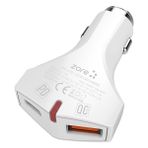 Canpay USB ve Type-C Araba Araç Çakmaklık Şarj Adaptörü Başlığı Seti (Qualcomm Quick Charge 3.0 Hızlı Şarj) - Beyaz