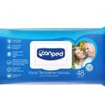 Canped 24x48 Yaprak Plastik Kapaklı Hasta Vücut Perine Temizleme Islak Mendil