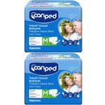 Canped Bel Bantlı Tekstil Yüzey M-Orta Boy 2x18 Adet Yetişkin Hasta Bezi