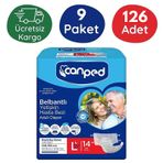 Canped Belbantlı Tekstil Yüzeyli Hasta Bezi Gece (L) - 126 Adet