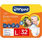 Canped Emici Külot 32 Adet Large Beden Nefes Alan Hipoalerjenik Hasta Bezi