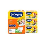 Canped Emici Kulot Hasta Bezi 30'Lu Orta Boy (Medium) + Mesane Pedi (Orta Boy) Medium 10'Lu X 3 Adet