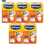 Canped Emici Külot Hasta Bezi, Orta Boy, 80-120 cm, 4'lü Set, 40 Adet