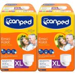 Canped Emici Külot Hasta Bezi XL, Ekstra Büyük Boy, 130-170 cm Bel Ölçüsü, 14 Adet (2 Paket)