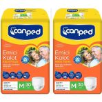 Canped Emici Külot M Beden Orta Boy Hasta Bezi 60 Adet 2X30 Paket