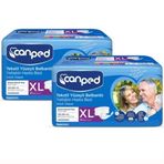 Canped Extra Büyük Boy Large 60 Belbantlı Tekstil Yüzeyli Hasta Bezi