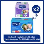 Canped L Bakım Paketi – 23 Hasta Bezi + 30 Yatak Koruyucu