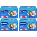 Canped L-Büyük Boy Yetişkin Hasta Bezi 120 Adet 30'lu x 4 Paket Tekstil Yüzeyli Belbantlı