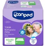 Canped Yatak Koruyucu Örtü 60x90 cm 30'lu Yıkanabilir Sıvı Geçirmez İnce Tasarım - 60 x 90 cm