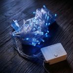 Cansa 10M 100 LED Damla Uçlu Mavi Işık Şeffaf Kablo