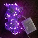 Cansa 10M 100 LED Damla Uçlu Pembe Işık Şeffaf Kablo