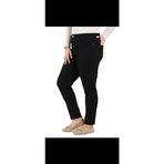 Canseven K26 1038 Sıyah Kadın Yuksek Bel 5 Cep Spor Kalıp Bılekte Dar Paca Lıkralı Pantolon