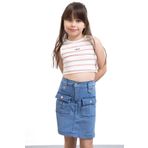 Cansın Mini 21122 Mavi Kız Çocuk Jean Etek