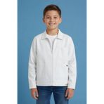Cansın Mini Ekru Erkek Çocuk Fermuarlı Gabardin Uzun Kol Ceket 24129