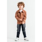 Cansın Mini Kahverengi Jean Ceketli Erkek Çocuk Pantolonlu 3lü Takım 17705 - 1 - 2 Yaş