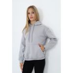 Cansın Mini Kız Çocuk Mint Basic Uzun Kol Kapüşonlu Sweatshirt 19188 - 7 - 8 Yaş
