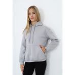 Cansın Mini Kız Çocuk Siyah Basic Uzun Kol Kapüşonlu Sweatshirt 19185 - 7 - 8 Yaş
