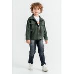 Cansın Mini Koyu Yeşil Jean Ceketli Erkek Çocuk Pantolonlu 3lü Takım 17706 - 1 - 2 Yaş