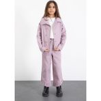 Cansın Mini Pembe Çift Düğme Detay Gömlekli Pantolonlu Kız Çocuk Gabardin Takım 23540 - 12 - 13 Yaş