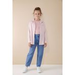 Cansın Mini Pembe Çizgili Gömlekli Badili Kız Çocuk Pantolonlu 3lü Takım 23507 - 4 - 5 Yaş