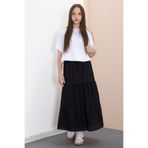 Cansın Mini Siyah Kız Çocuk Uzun Kesim Fistolu Etek 23776
