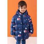 Cansın Mini Uzay Temalı Erkek Çocuk Kapüşonlu Şişme Mont 1-5 Yaş 19491