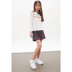 Cansın Mini Yeşil Ekose Desenli Şort Etekli Fiyonklu Bluzlu Kız Çocuk Takım 18267 - 3 - 4 Yaş