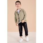 Cansın Mini Yeşil Jean Ceketli Pantolonlu Erkek Çocuk 3lü Takım 20016