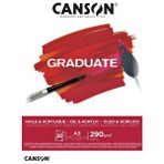 canson a3 çizim bloğu (çizim defteri) graduate yağlı boya ve akrilik 20 yaprak 290 gram 400110381 - Yok