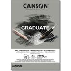 Canson A4 Graduate Mix Media Gri 30 Yaprak 220 gr Resim Defteri