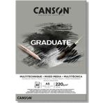 Canson A5 Graduate Mix Media Gri 30 Yaprak 220 gr Resim Defteri