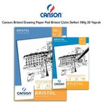 Canson Bristol 180 gr 20 Yaprak Pad Bristol Çizim Defteri