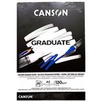 Canson Graduate Cangrad Siyah 20 Sayfa A3 120 gr Çizim Bloğu