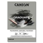 Canson Graduate Mıx Medıa Gri 30 Sayfa A4 220 gr Çizim Bloğu