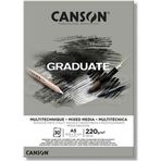 Canson Graduate Mıx Medıa Gri 30 Sayfa A5 220 gr Çizim Bloğu