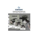 Canson Graduate Mixed Media Grey 220 gr 30 Yaprak Çizim Defteri