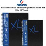 Canson Graduate Multitechnique Mixed Media Pad 300 gr 68 Yaprak Defter