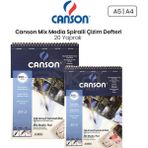Canson Mix Media Spiralli 20 Yaprak 200 gr Çizim Defteri
