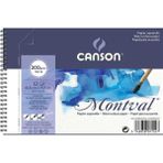 Canson Montval Aquarelle Cold Pressed 300GR Spiralli Sulu Boya Blok 12 Sayfa 10.5X15.5CM - Karışık-Çok Renkli - standart