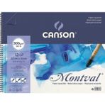 Canson Montval Aquarelle Cold Pressed 300GR Spiralli Sulu Boya Blok 12 Sayfa 32X41CM - Karışık-Çok Renkli - standart