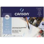 Canson Multi Purpose Art Pad Medium Grain 200GR Çok Amaçlı Resim Defteri 15 Sayfa 35X50CM - Karışık-Çok Renkli - standart