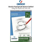 Canson Sketch Pad Spiralli 100 gr Sketch Defteri